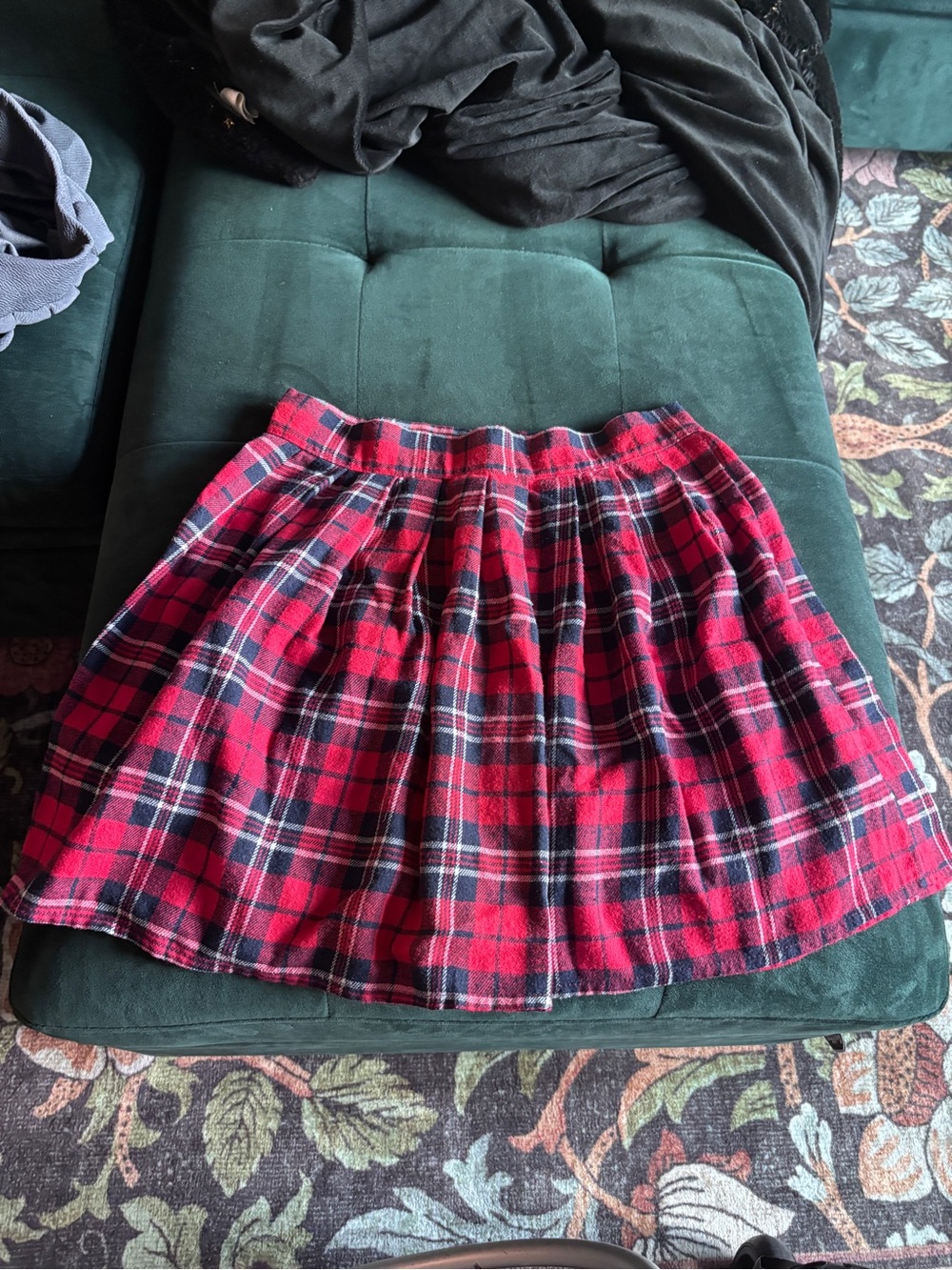 Red Plaid Pleated Women’s Skirt - Classic Tartan Style